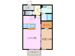 大矢知駅 徒歩35分 1階の物件間取画像